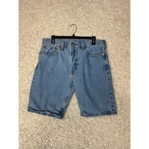 Levis 405 Jean Shorts Jorts Mens Size 33 Med Wash Casual 10" Inseam